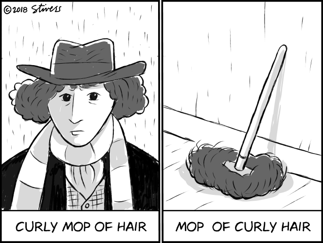 Curly mop of hair